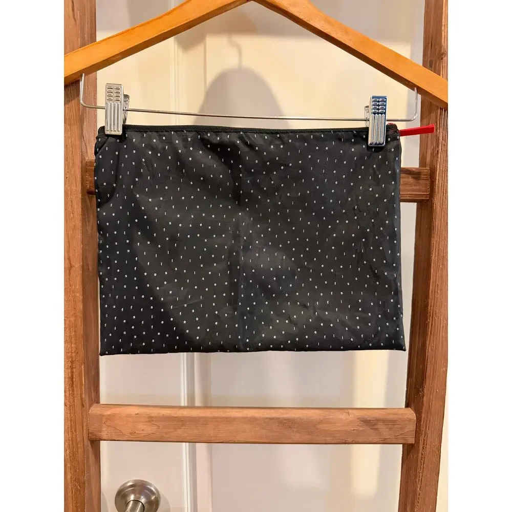 Lululemon black and white with red lining Polka Dot Travel Pouch | limited